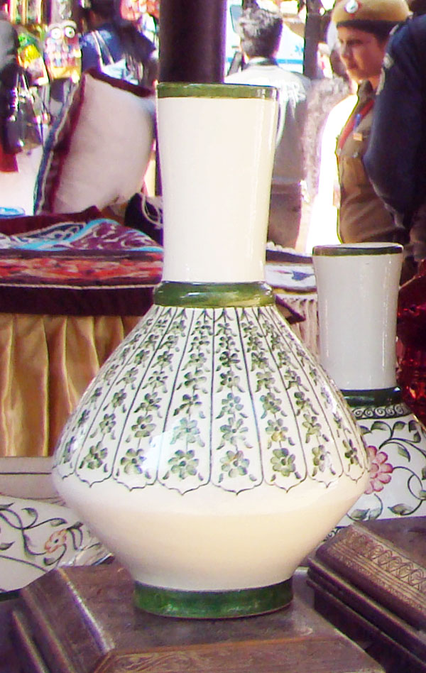 stone pottery afghanistan- a flower vase