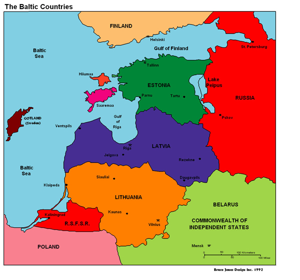 Baltic Countries map