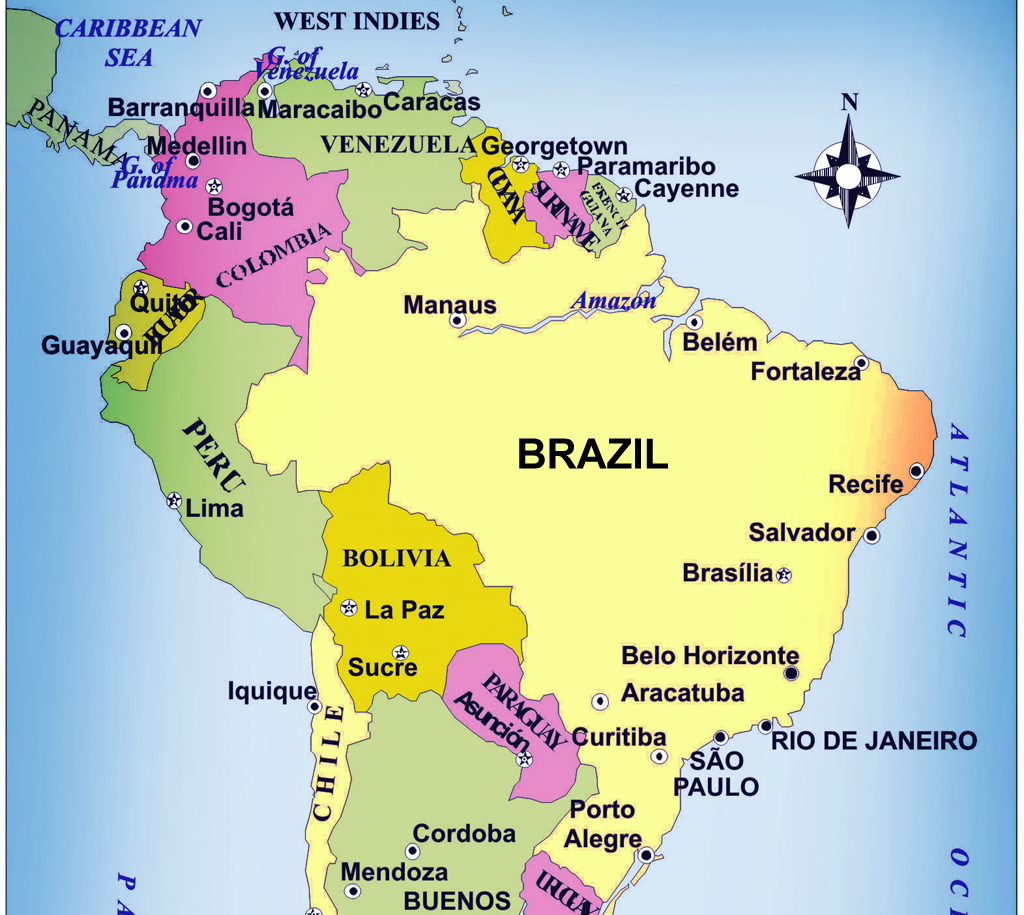 Brazil political map