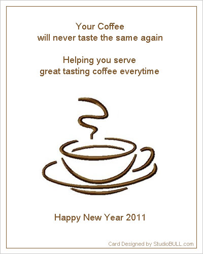 Happy New Year, coffee card