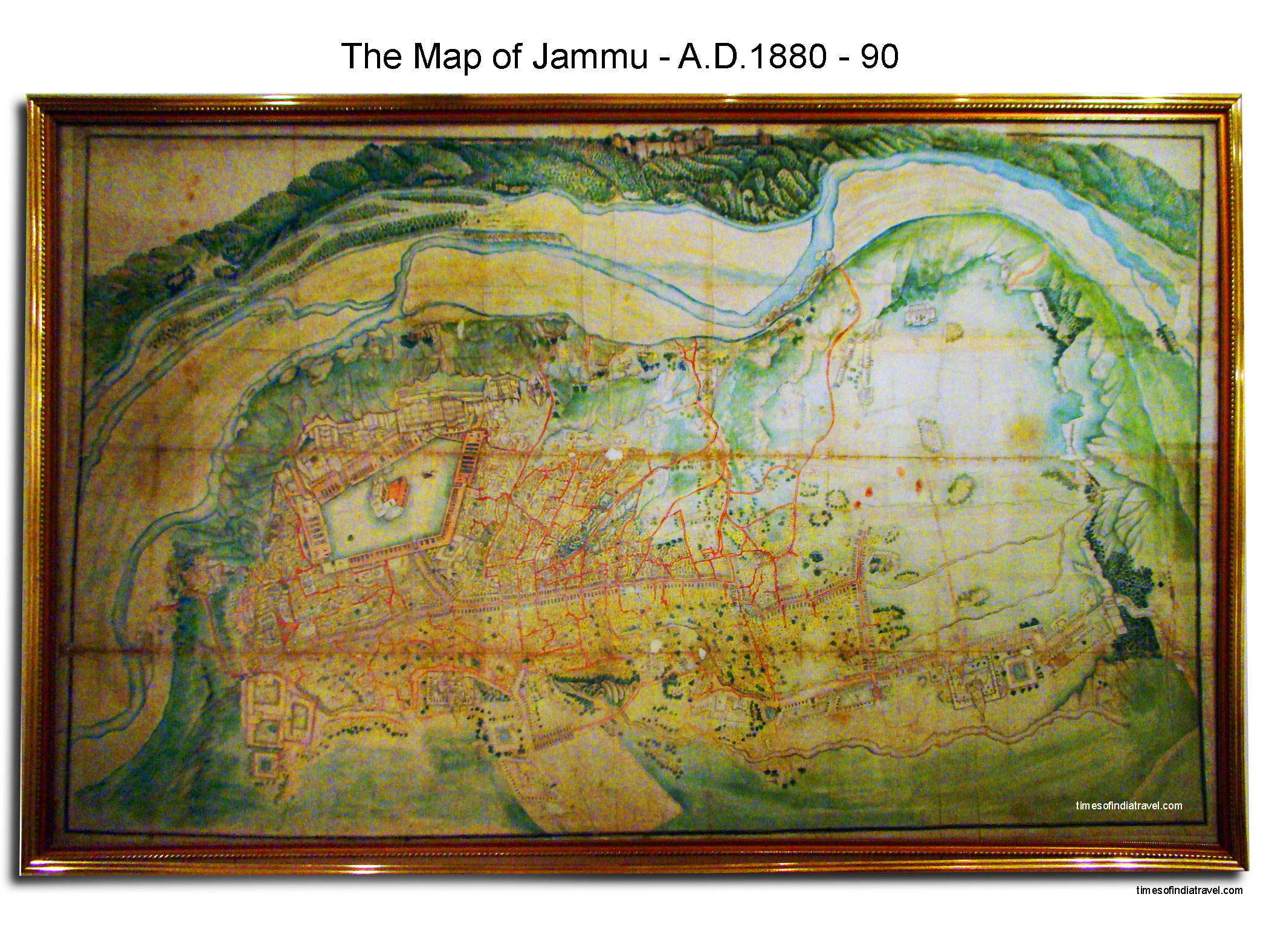 Jammu and Kashmir map, Big size map