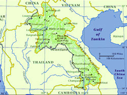 Laos map