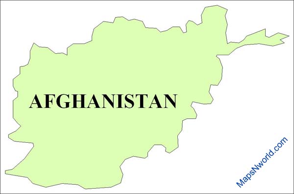 Outline map afghanistan