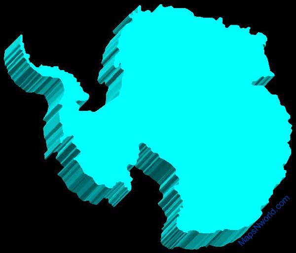 Antarctica 3d map