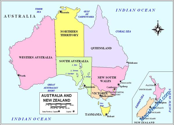Political Map Australia