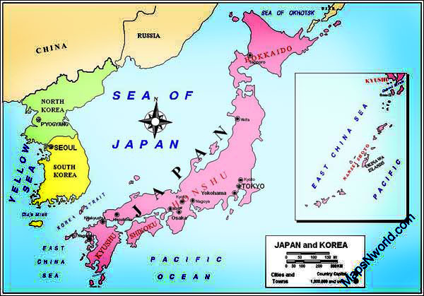 Political map of japan