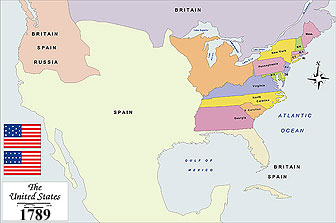 USA History Map from 1789