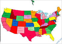 États-Unis, carte politique USA