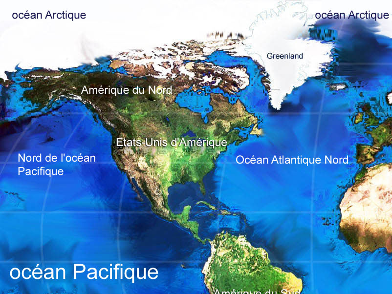 North America physical map
