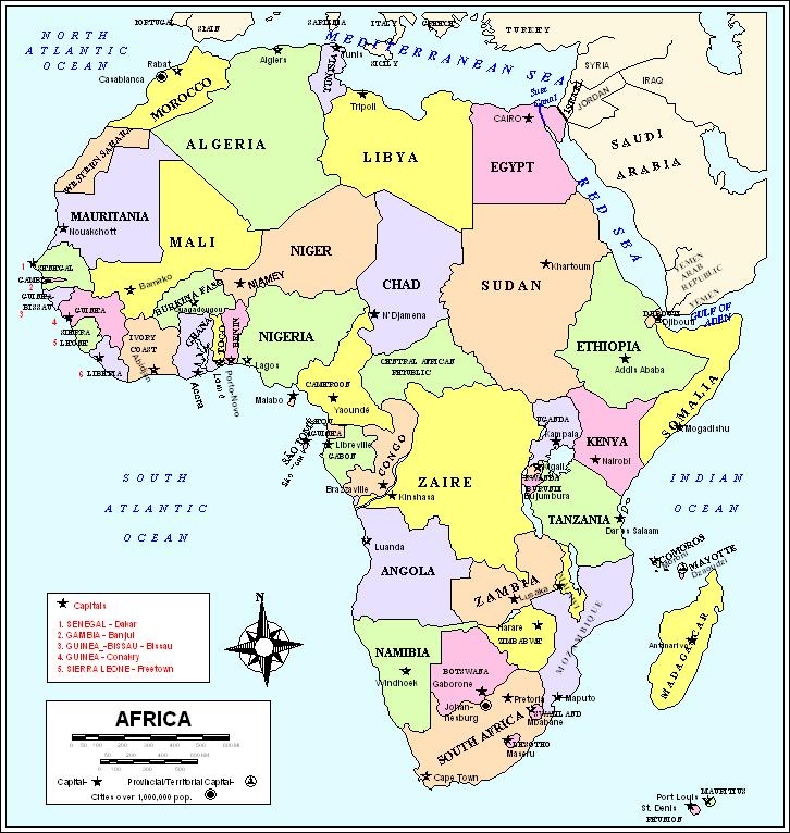 outline map of africa with countries labeled. United States Outline Map Set