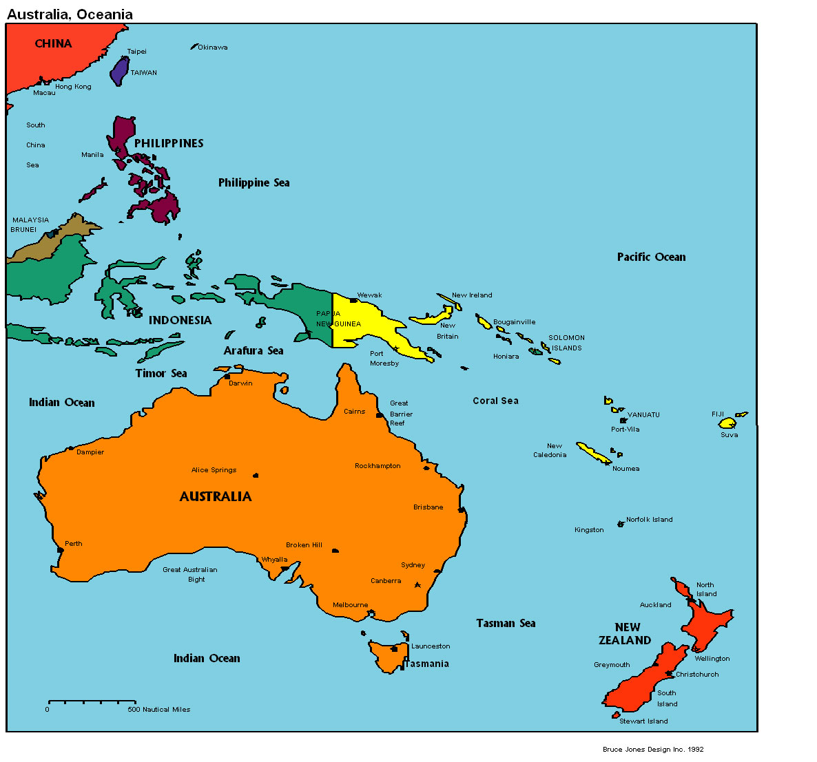 Australia Political map, Australia