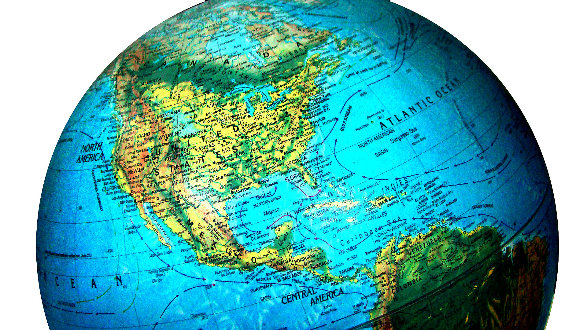 Globe of North America big size