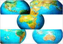 Worldmap image globe