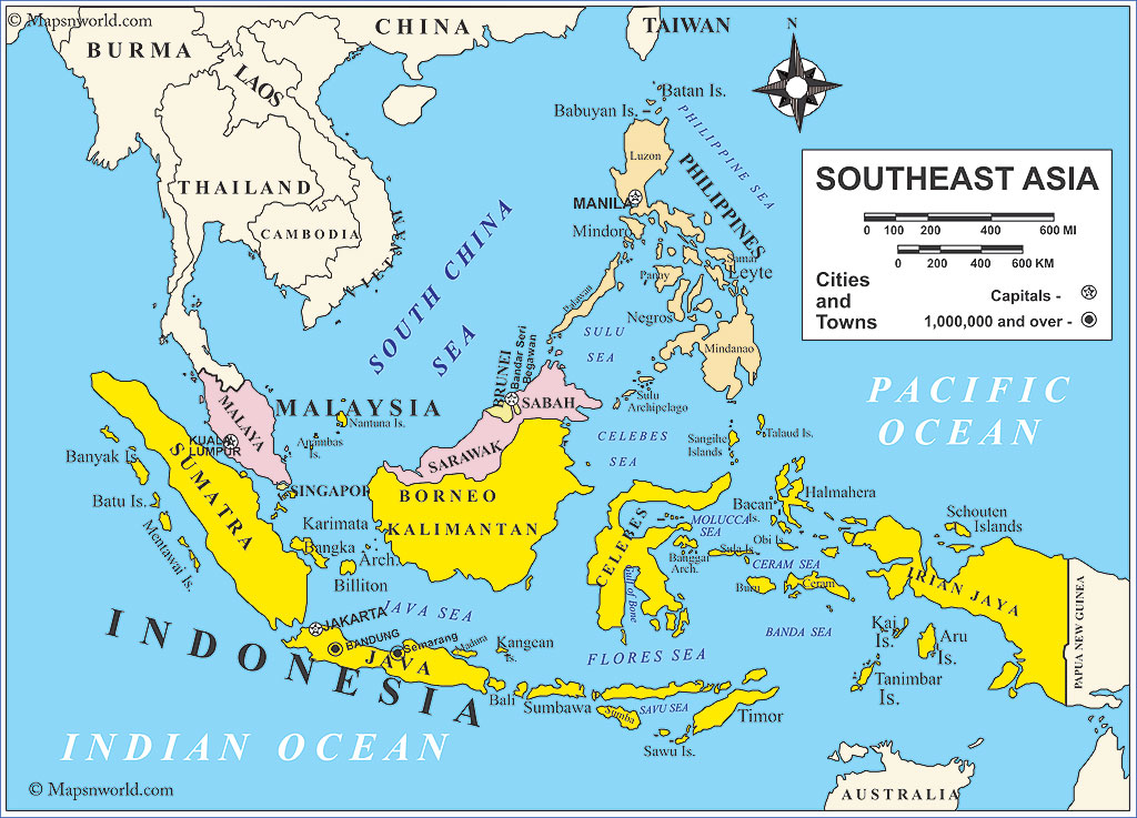 South East Asia Map, Southeast Asia
