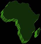 Africa Outline 3d map