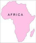Africa continent outline map