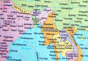 Myanmar location map
