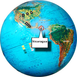 nicaragua loction map
