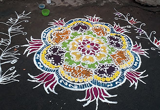 rangoli image of indian art