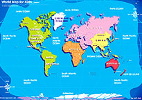 world map for kids